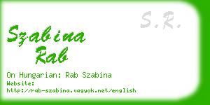 szabina rab business card